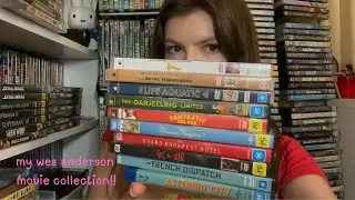 my wes anderson movie collection!! (dvds & blurays)