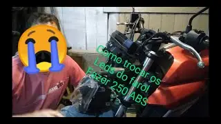 Como trocar lâmpadas do farol Nova Fazer 250 ABS fz25+Troca do Painel quebrado+Pneus+Gastos totais