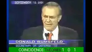 Sept 10, 2001 Donald Rumsfield & The Pentagon