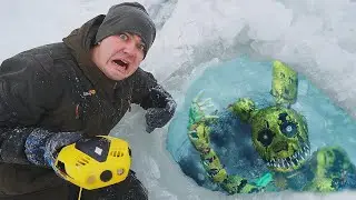 Creepy Animatronic Discoveries Found Under the Ice with an Underwater Drone!