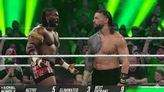 Roman Reigns Confront Oba Femi In 30 MENS Royal Rumble Match , Royal Rumble Highlights Today 