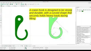 How to Draw a Crane Hook in 2D with LibreCAD | Easy Tutorial