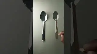 Drawing a 3d Spoon | #shorts #3d #drawing #spoon #funart