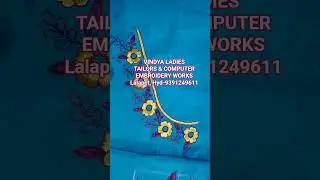 🌸🌸 Vindya Embroidery Designs | Custom-Made Blouse Design 👌👌 #music #embroidery
