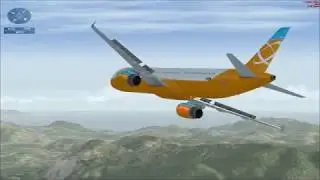 FSX default A321  Approach and landing