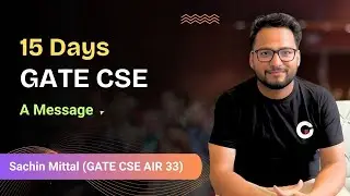 Last 15 Days of GATE | A Message and Motivation