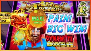 MAXI PAIN BIG WIN! All Aboard Dynamite Dash Slot BACK TO BACK BONUSES!