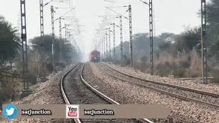 ELOCO INAUGRAL RUN || DELHI-REWARI ELECTRIFICATION || PASSENGER TRAIN UTKRISHT RAKE || HIGH RISE OHE