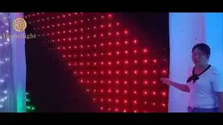 Hot sale Matrix pixel drape led vision curtain backdrop for DJ event bar show