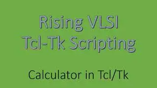 Calculator in Tcl/Tk