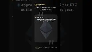 $100 in Ethereum Classic (ETC) in 2018 &rarr; What It&rsquo;s Worth Today 💰