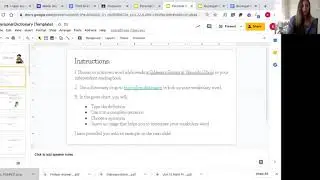Personal Dictionary Instructions