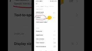 Redmi 9 activ Select to speak on // accessibility button