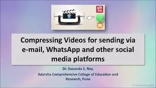 Compressing videos for sending via e-mail, WhatsApp and other social media platforms (English).