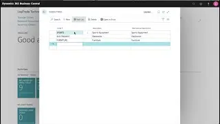 Goods Types - LogTrade Connect for Dynamics 365 Business Central