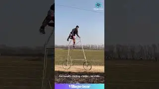 This Man's TALL BIKE is Giving Me Anxiety😂How Does He Not Fall?!His Balance is INSANE! #bike #funny