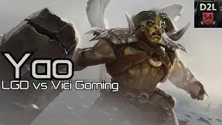 LGD.Yao saves xiao8 with a nice stomp vs VG @ HyperX D2L season 4 LAN