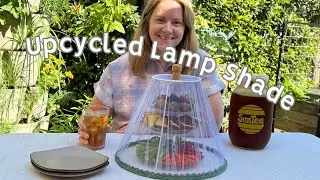Lamp Shade Upcycle - Turn Your LampShade Into a Food Net For Outdoor Entertaining