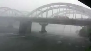 Marthandavarma Bridge Aluva at winter(view from Hotel Periyaar)