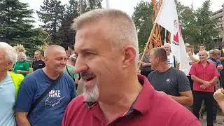 Izjava Kenana Mujkanovića, predsjednika Sindikata metalaca Zeničko dobojskog kantona na protestu