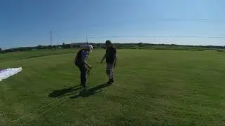 Beginner foot launch paramotor training day 1- ground handling nil winds.