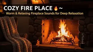 COZY FIRE PLACE 🔥 Warm & Relaxing Fireplace Sounds for Deep Relaxation #relax #relaxing  #trending