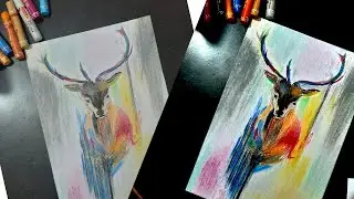 Beautiful Deer Painting | Sketch | Art | Oil Pastel