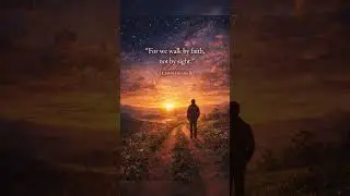 We Walk by Faith, Not by Sight ✨ | 2 Corinthians 5:7 Bible Verse#dailybibleverse #shortsbible