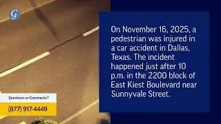 Pedestrian Injured in Car Accident on Kiest Boulevard in Dallas, TX