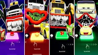 Service Car Eater vs Garbage Tow Truck Eater vs School Bus Eater vs Hummer Eater edm rush