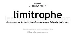 Произношение лимитрофный | Определение Limitrophe