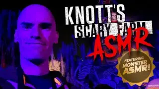 ASMR | A Horrifyingly Relaxing Tour of Knott's Scary Farm (and ASMR with a Monster!)