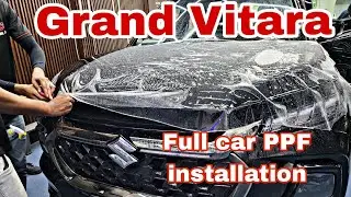 Full car ppf installation on Black Grand Vitara | Paint Protection film #ppf | gloss and shine