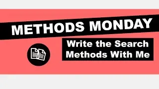 Let's Write a Search Methods Section Together | SR Education | Methods Monday