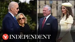 Watch Again: Joe and Jill Biden welcome King Abdullah II and Queen Rania al-Abdullah of Jordan
