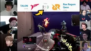 Valorant pros/streamers react to INSANE Moments from TALON vs RRQ