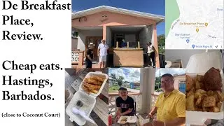 De Breakfast Place'.  Tasty cheap eats, close to Coconut Court, Hastings, Barbados.
