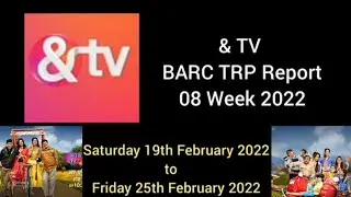 #barctrp #&tv #week08                            &Tv Barc Trp Report !This Week 08 2022