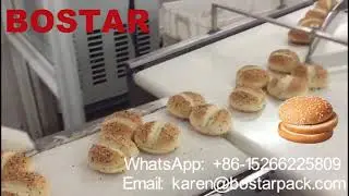 automatic burger packaging machine hamburger buns automatic horizontal flow packing wrapping machine
