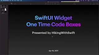 SwiftUI Widget - One Time Code Boxes