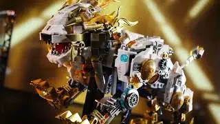 Mechanical Lion Assembled Building Blocks
