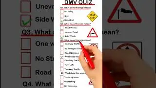 USA Traffic Signs Quiz for Beginners | Pass Your Permit Test #automobile #dmvwrittentest