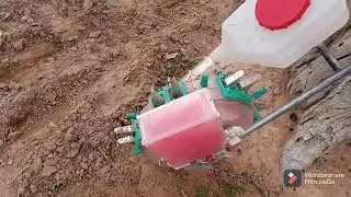 The Hand-push Seeder planter in action and result