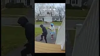 Granny Chased the Porch Pirate WITH A BROOM! Caught on Ring Doorbell #fypシ #soraai #ringdoorbell