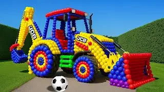The mascot vibrato assistant JCB and Tractor on the football field is popular, co-produced, creative