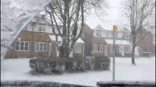 Snowfall in the UK January 2021 || Snow Day in Britain || Snowfall - Road Trip  || Winter Streets UK