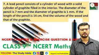 A lead pencil consists of a cylinder of wood with a solid cylinder of graphite filled in the