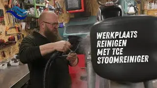 Brommer en oldtimerwerkplaats reinigen met TCE Stoomreiniger | De Brommerwinkel Voorthuizen