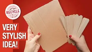 ПОСМОТРИТЕ, ЧТО Я СДЕЛАЛА С КАРТОННОЙ КОРОБКОЙ, ПАЛОЧКАМИ ДЛЯ МОРОЖЕНОГО И САЛФЕТКОЙ ♻️