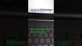 Ms Excel shortcut key for move to next sheet #msexcel #laptop #shortcutkey #shorts #kvcomputertech